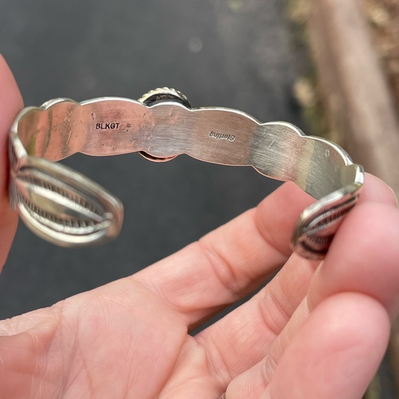 Sterling Silver Ethiopian Opal Cuff - Picture 5 of 7